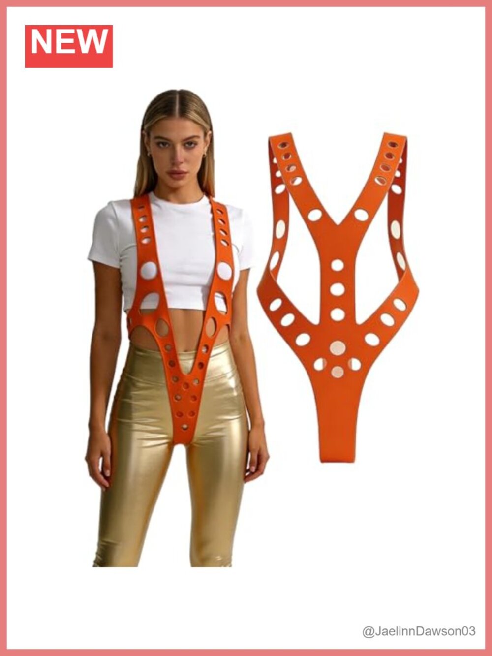 Silicone Adjustable Suspenders Harness Costume Accessory for Halloween Role Play